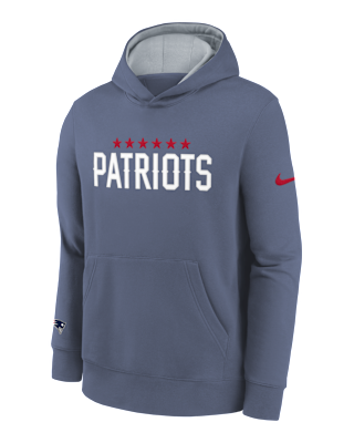 Детское худи New England Patriots Rivalry Club Big Kids' Nike NFL Pullover Hoodie