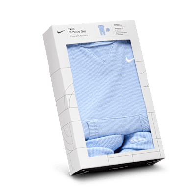 Nike Baby Rib Knit Romper and Socks Set