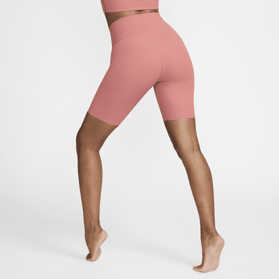 Shorts de ciclismo de tiro alto de 20 cm con soporte suave para mujer Nike Zenvy Rib