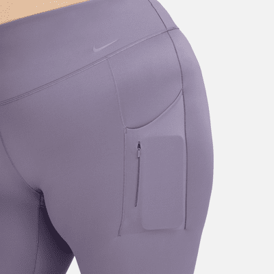 Nike Go 7/8-Leggings mit starkem Halt, hohem Bund und Taschen für Damen (große Größe)