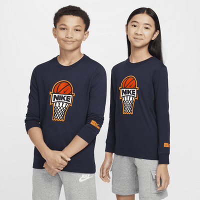 Playera de manga larga para niños grandes Nike Sportswear