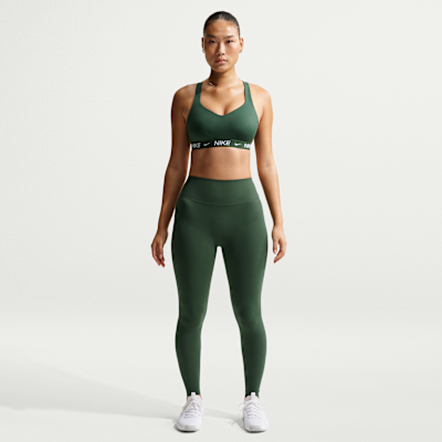 Nike Zenvy lange legging met hoge taille en zonder naad aan de voorkant voor dames