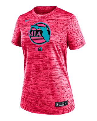 Женская футболка Miami Marlins Authentic Collection City Connect Velocity Nike Dri-FIT MLB