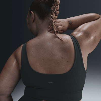 Bra deportivo de baja sujeción de talle largo sin almohadilla para mujer (talla grande) Nike Zenvy Rib