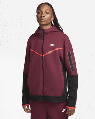 women's nike tech fleece red