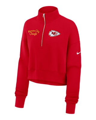 Женские  Kansas City Chiefs Phoenix Nike NFL Cropped 1/4-Zip Crew
