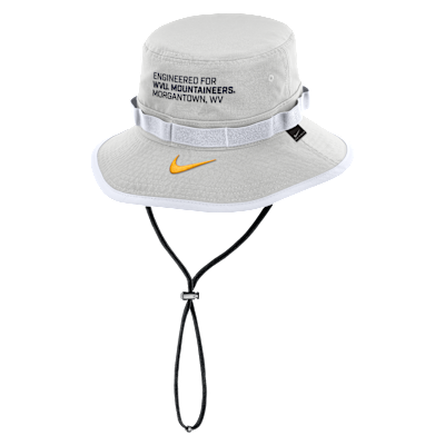 Gorro tipo pescador universitario Nike Dri-FIT para hombre West Virginia Sideline Apex Gameday Boonie