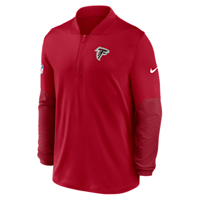 Playera Nike Dri-FIT de la NFL de medio cierre para hombre Atlanta Falcons Feel the Pressure