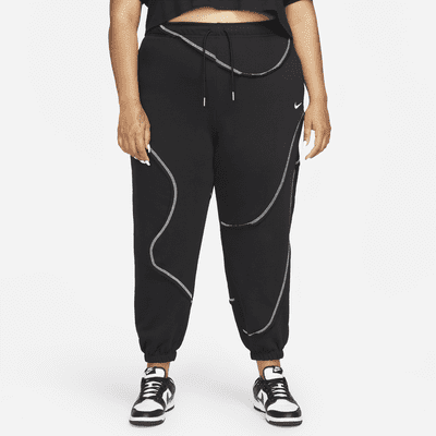 plus size nike metallic logo joggers