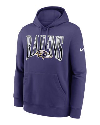 Женское худи Baltimore Ravens Rewind Club Nike NFL Pullover Hoodie