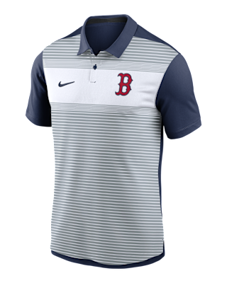 Мужские  Boston Red Sox Striped Vapor Polo Nike Dri-FIT MLB Polo
