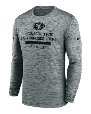 Мужская футболка San Francisco 49ers Sideline Team Issue Velocity Nike Dri-FIT NFL Long-Sleeve