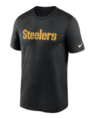 Steelers Men's Nike Legend Wordmark Short Sleeve Black T-Shirt - 4XL