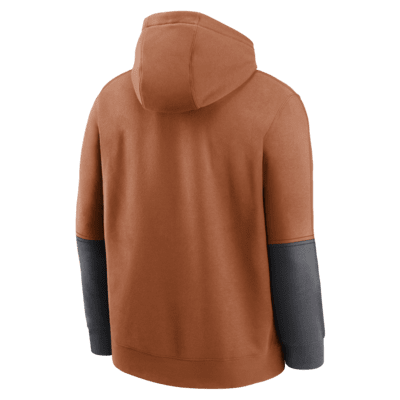 Sudadera con gorro sin cierre universitaria Nike para hombre Texas Longhorns Team Issue Club