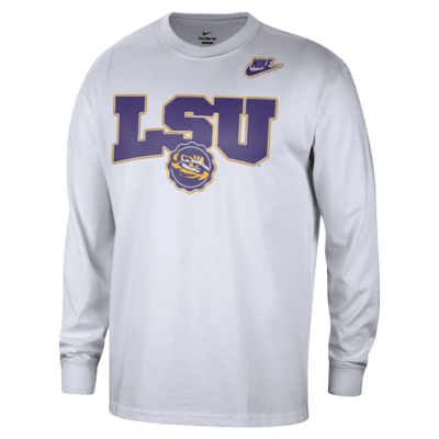 LSU Max90 Men's Nike College Crew-Neck Long-Sleeve T-Shirt