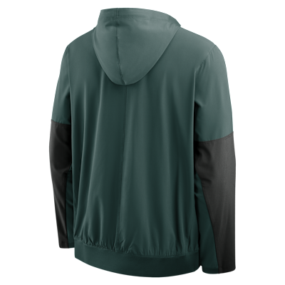 Chamarra universitaria Nike con gorro de medio cierre para hombre Michigan State Anorak