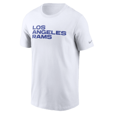 Playera Nike de la NFL para hombre Los Angeles Rams Primetime Wordmark Essential