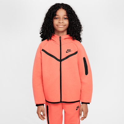 Sudadera con gorro de cierre completo para niña talla grande Nike Sportswear Tech Fleece