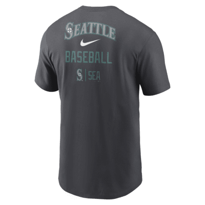 Seattle Mariners Logo Sketch Bar Men's Nike MLB T-Shirt. Nike.com