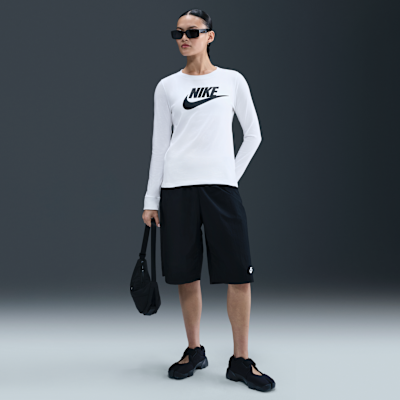 ナイキ スポーツウェア クラブ エッセンシャル ウィメンズ ロングスリーブ ロゴ Tシャツ