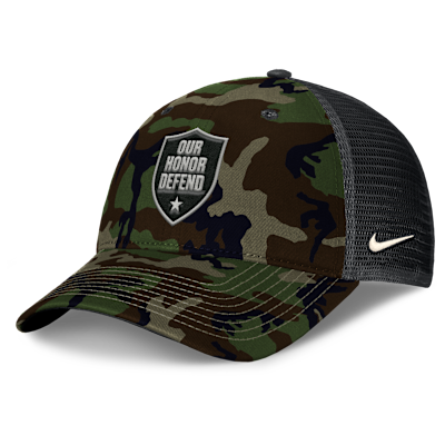 Ohio State 2025 Military Appreciation Rise Men's Nike College Trucker Adjustable Hat