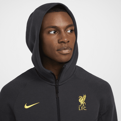 Sweat à capuche et zip en tissu Fleece Nike Football Liverpool FC Tech Windrunner 3 tenue pour homme