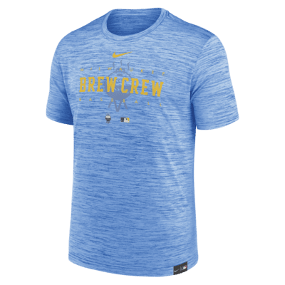 Мужская футболка Nike Dri-FIT City Connect Velocity Practice (MLB Milwaukee Brewers)