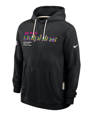 Мужское худи Miami Dolphins Crucial Catch Sideline Nike Dri-FIT NFL Pullover Hoodie