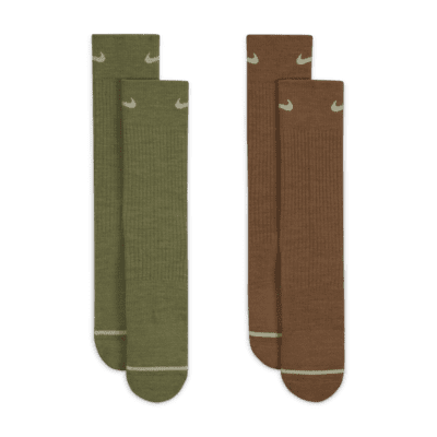 Nike Everyday Wool Cushioned Crew Socks (2 Pairs)