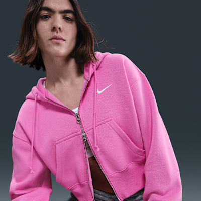 Nike Sportswear Phoenix Fleece Women's Loose Full-Zip Cropped Hoodie