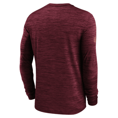 San Francisco 49ers Sideline Velocity Men's Nike Dri-FIT NFL Long-Sleeve T-Shirt