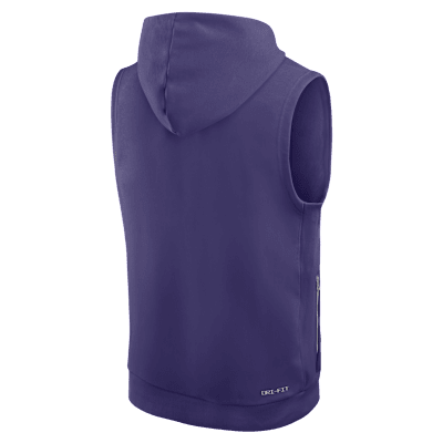 Baltimore Ravens Sideline Men's Nike Dri-FIT NFL Sleeveless Pullover Hoodie