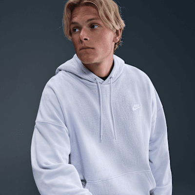 Felpa pullover oversize in French Terry con cappuccio Nike Club Fleece – Uomo