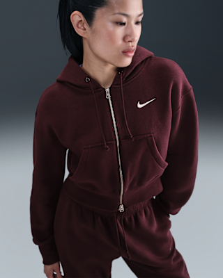 Женское худи Nike Sportswear Phoenix Fleece Loose Full-Zip Cropped Hoodie