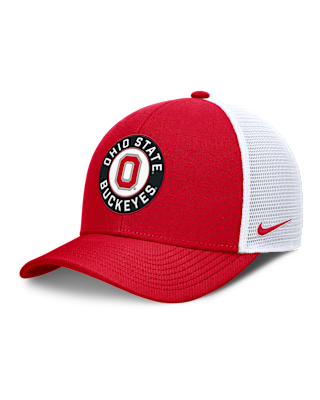 Мужские  Ohio State Primetime Rise Nike Dri-FIT College Trucker Adjustable Hat