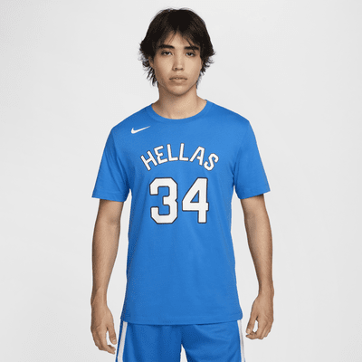 Playera de básquetbol Nike para hombre Giannis Antetokounmpo Greece