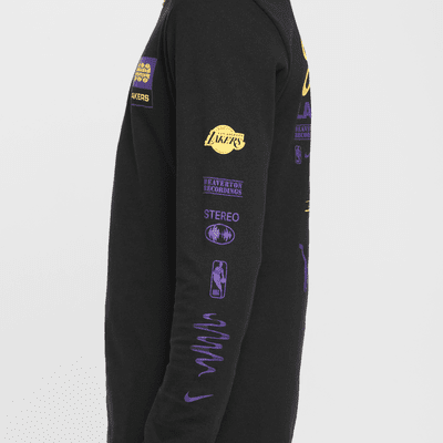 Tričko Nike NBA Los Angeles Lakers Essential s dlouhým rukávem pro chlapce