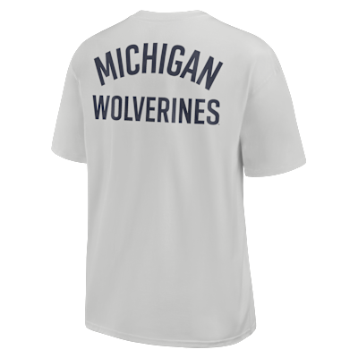 Playera universitaria Nike para hombre Michigan Legacy Max90 Pocket 2-Hit