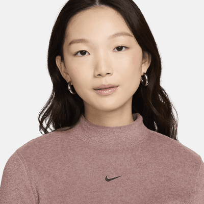 Nike Sportswear Phoenix Plush Women's Slim Long-Sleeve Cropped Cozy Fleece Top