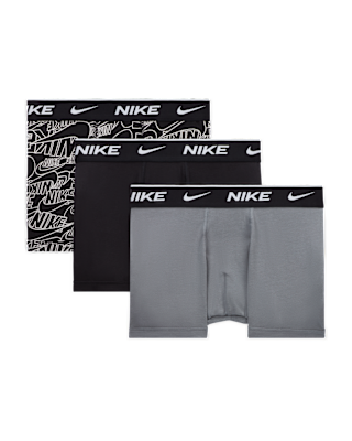 Подростковые Nike Big Kids' Dri-FIT Everyday Cotton Printed Boxer Briefs (3-Pack)