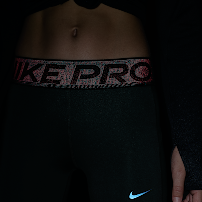 Nike Pro Big Kids' (Girls') Dri-FIT Leggings with Shine Accents