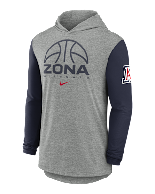 Мужская футболка Arizona Basketball Nike Dri-FIT College Long-Sleeve Hooded для баскетбола