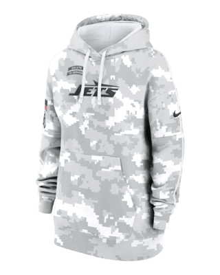 Женское худи New York Jets Salute to Service Primary Edge Club Nike NFL Pullover Hoodie