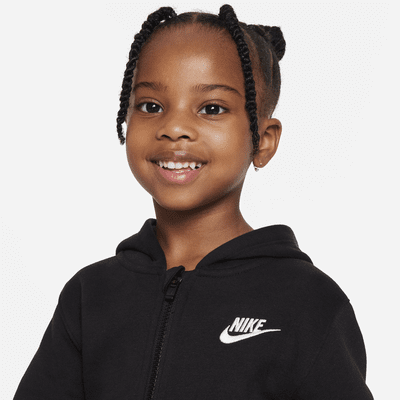 Conjunto de dos piezas de sudadera con gorro infantil Nike Full-Zip Club Set