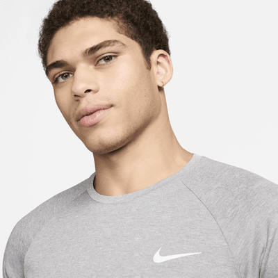 Nike Men's Heathered Short-Sleeve Hydroguard Swim Shirt. Nike.com