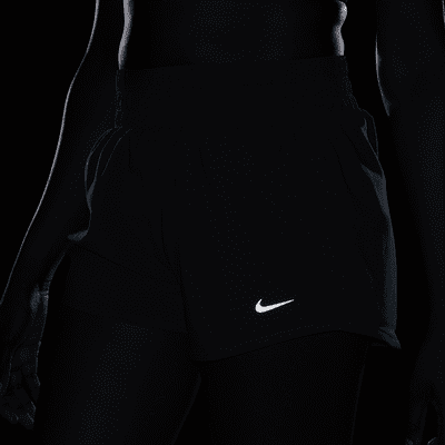 Nike One Pantalón corto con malla interior de talle medio y 8 cm Dri-FIT- Mujer