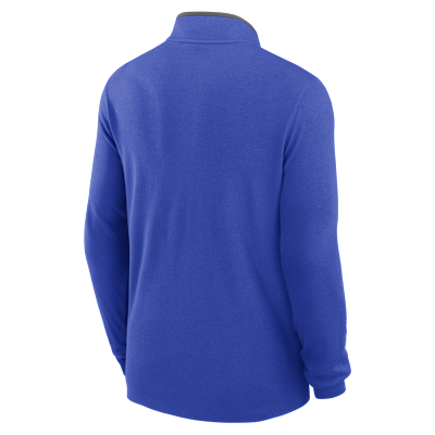 Playera de manga larga Nike Dri-FIT de la NFL de medio cierre para hombre Los Angeles Rams Logo Victory