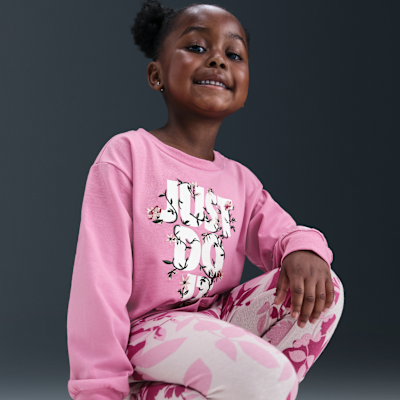 Nike Toddler Printed Club Long Sleeve T-Shirt and Leggings Set