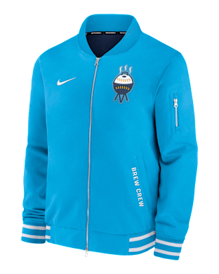 Мужская куртка Milwaukee Brewers Authentic Collection City Connect Nike MLB Full-Zip Bomber