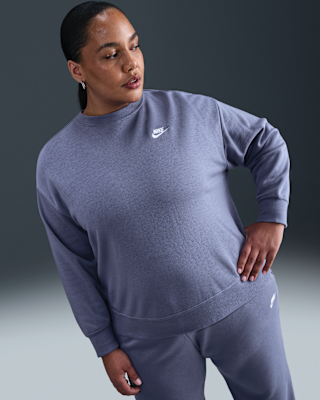 Женский свитшот Nike Sportswear Club Fleece Loose Crew-Neck (Plus Size)